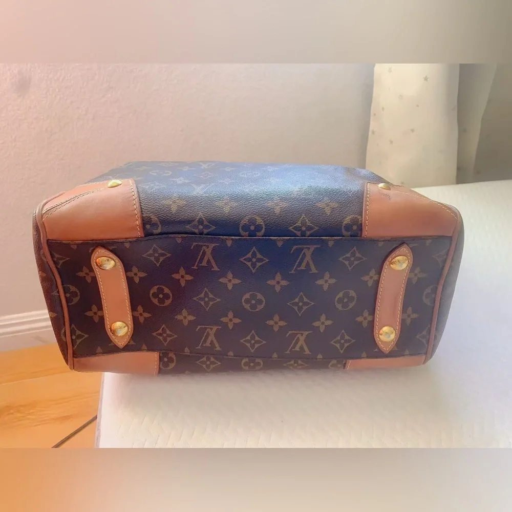 Louis Vuitton Brown and Tan Monogram Canvas‎ Retiro GM Bag Satchel